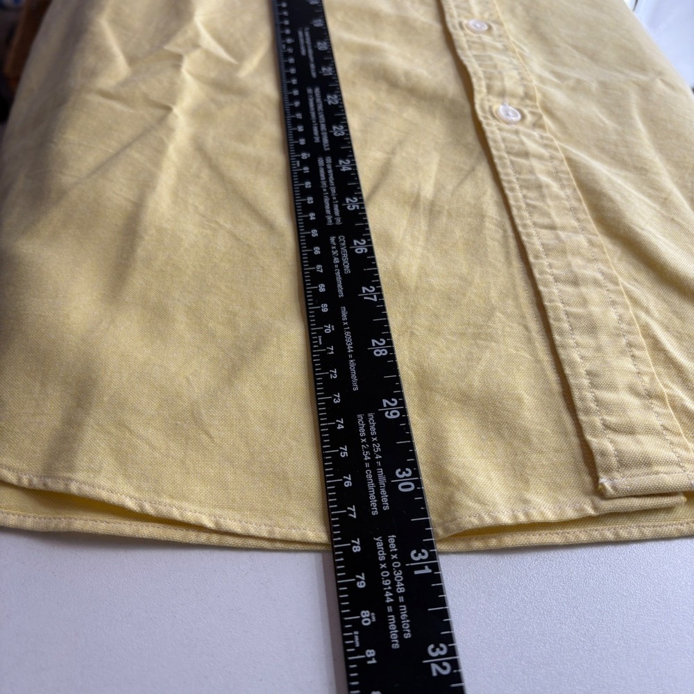 J.Crew Mens Oxford Button Down Shirt Yellow Long Sleeve Cotton XXL 60763 SP13 - Picture 7 of 9